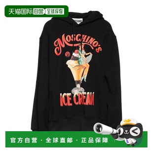 连帽运动衫 1h可退 女士 莫斯奇诺 black黑色 香港直邮Moschino