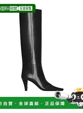 香港直邮Saint Laurent JILL徽标长筒靴 839749AAEHW高跟