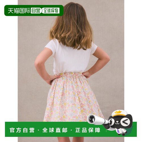 欧洲直邮Bonpoint小樱桃 Suzon女童玫瑰花色棉质A字裙