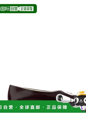 香港直邮Tory Burch 托里 伯奇 女士 Reva 酒红色皮质芭蕾平底鞋