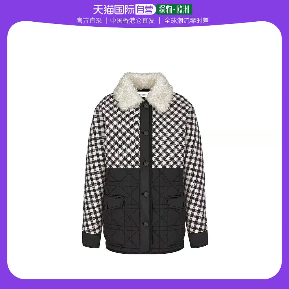 香港直邮Dior 小蜜蜂刺绣短款大衣 257C51A1268迪奥