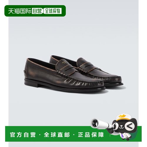 香港直邮Prada 普拉达 男士 皮质乐福鞋 brown棕色 舒适时尚