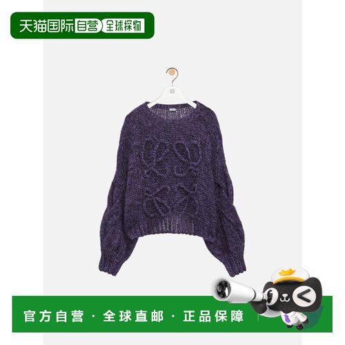 香港直邮LOEWE 女士针织衫 S359Y14KGW1106 AW2025 黑色 马海毛混