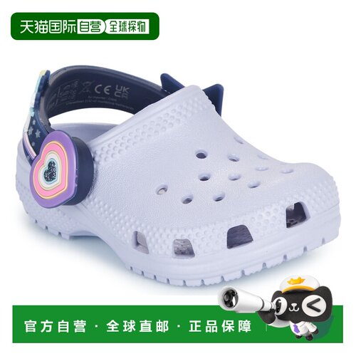 欧洲直邮Crocs 卡骆驰 女孩鞋子 包头拖鞋 春夏 紫罗兰 C Imagina