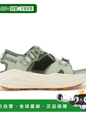 自营欧洲直邮HOKA INFINI男士徒步凉鞋灰绿色网布拖鞋