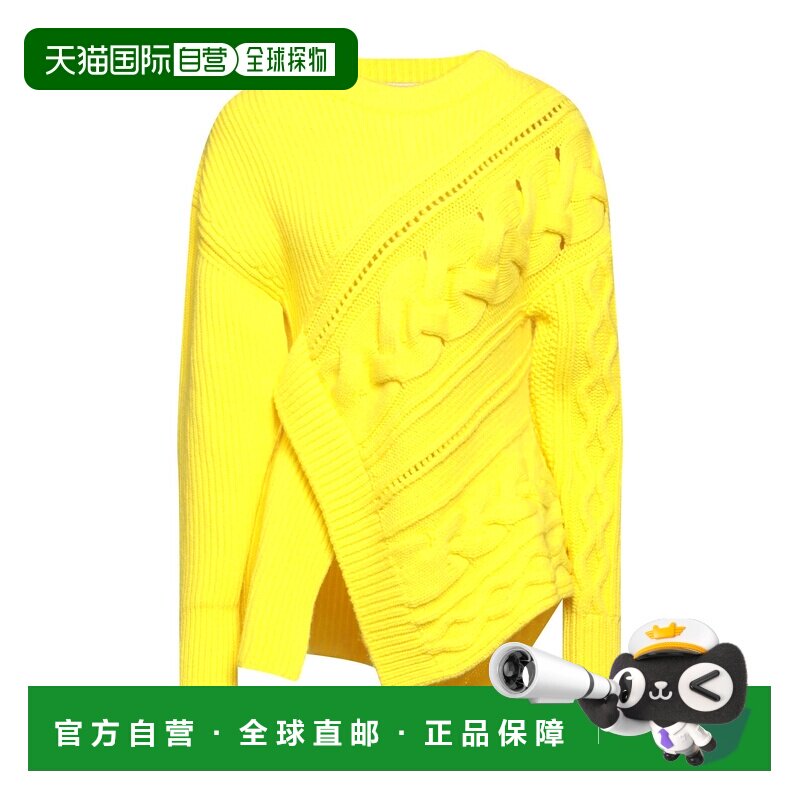 1h可退 香港直邮mcqueen 亚历山大 麦昆 女士 毛衣 yellow黄色 舒