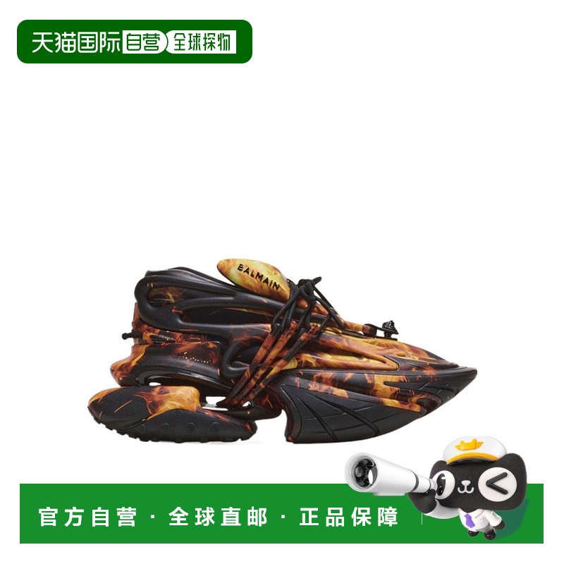香港直邮Balmain 火焰印花休闲运动鞋 AM0VJ309KOCK老爹鞋