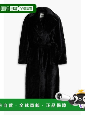 1h可退 香港直邮Sandro 女士 人造皮草大衣 SFPOU00593NOIR西装