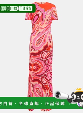 香港直邮Etro 艾特罗 女士 印花真丝礼服 000294 pink粉色 舒适时