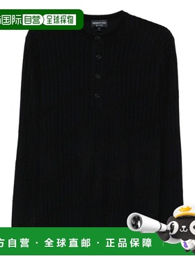 1h可退 香港直邮Emporio Armani 安普里奥 阿玛尼 男士 蓝色毛衣