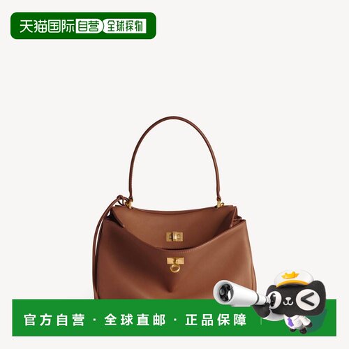 自营欧洲直邮Balenciaga巴黎世家 Rodeo女士浅棕色小牛皮小号手提