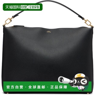 1h可退 香港直邮toteme 女士 黑色中号 Bevel Grained-Leather 单