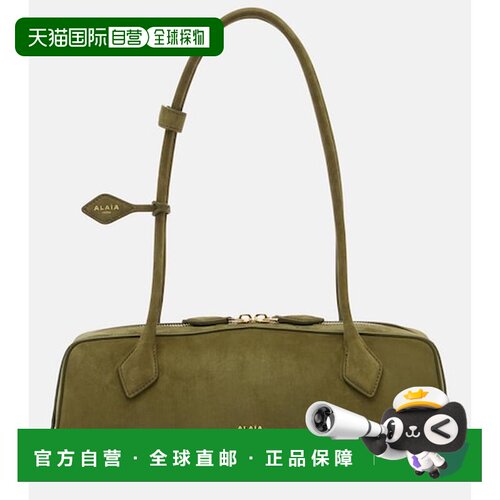 香港直邮alaia 女士 Le Teckel 中号绒面革肩包 green绿色 舒适时