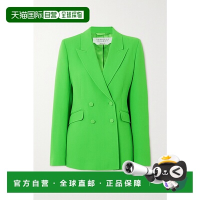 1h可退 香港直邮Gabriela Hearst 女士 Stephanie 双排扣羊毛绉纱
