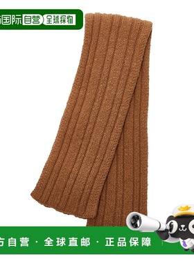 1h可退 香港直邮The Row 女士 Amos 罗纹羊毛围巾 brown棕色 舒适