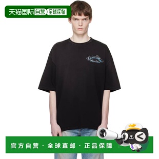 Crystal 黑色 Chateau Script T恤 香港直邮AMIRI Oversized 男士