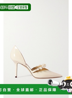 香港直邮Jimmy Choo 周仰杰 女士 Aurelie 85 带缀饰漆皮尖头高跟