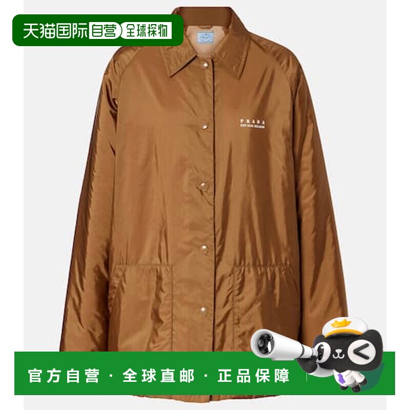 香港直邮Prada 普拉达 女士 Re-Nylon 徽标工装套头夹克外套上衣