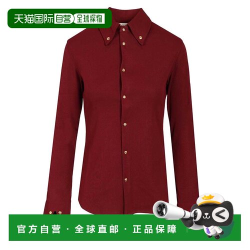 香港直邮CELINE 女士衬衫 RC0E1507Z28BX CO 酒红【付后1h可退】