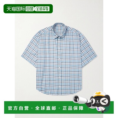 美国直邮Acne Studios 艾克妮 男士 格纹梭织衬衫 BB0701TURQUOIS