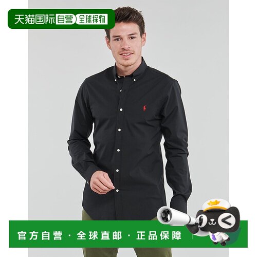Polo Ralph Lauren男衬衫黑色长袖衬衣商务休闲上衣新款