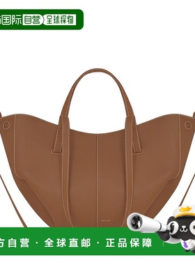 自营欧洲直邮POLENE Cyme Mini系列灰色荔枝纹小牛皮手提单肩包