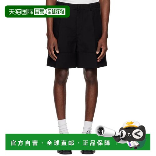 香港直邮Entire Studios 男士 黑色 Cuffed 短裤 ESSS26SH05012BL