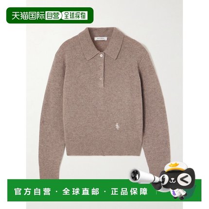 香港直邮SPORTY & RICH 女士 SRC 刺绣羊绒羊毛混纺Polo毛衣 WS07