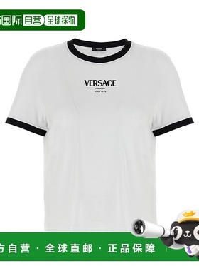 1h可退 香港直邮versace 范思哲 女士 彈力圓領T卹 10226561A1668