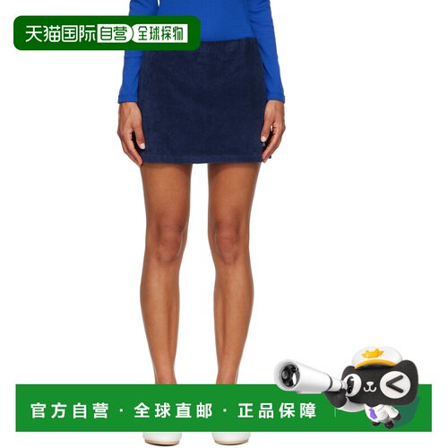 1h可退 香港直邮SPORTY & RICH 女士 海军蓝 Signature Logo Terr