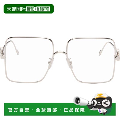 香港直邮LOEWE 罗意威 女士 银色 Oversize Square Retro Titaniu