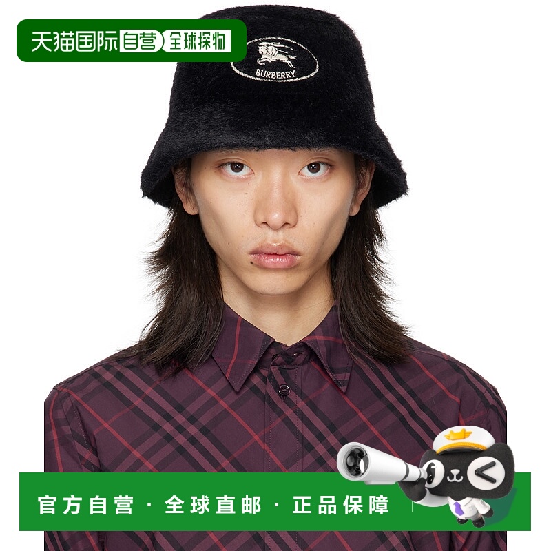 1h可退 香港直邮Burberry 巴宝莉 男士 黑色 Knight Stamp Faux F