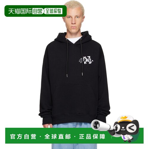 香港直邮off-white 男士 黑色 Stroke 2 Arrow Skate 连帽衫 OMBB