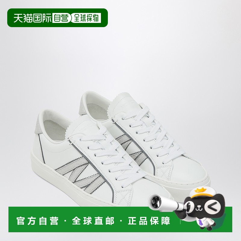 1h可退 香港直邮Moncler 盟可睐 女士 Monaco2 白色皮质运动鞋 4M