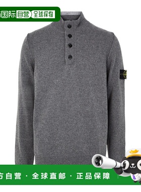 香港直邮Stone Island Logo贴片毛衣 ISLC2N5M针织衫高领半高领