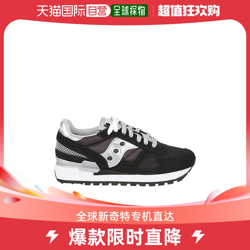 香港直发Saucony圣康尼女士黑色徽标运动鞋舒适轻便日常穿搭1108