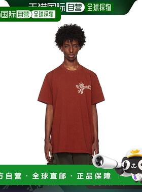 1h可退 香港直邮Moncler 盟可睐 男士 红色印花 T 恤 J20918C0005