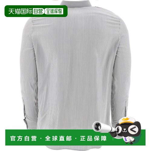 香港直邮CELINE 男士衬衫 2C028848H01WB SS2020 白色 竖条纹衬衫