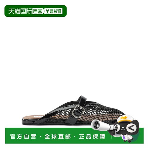 1h可退 香港直邮alaia 女士 网纱凉拖 AA3A1035A028999BLACK
