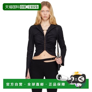 1h可退 香港直邮versace 范思哲 女士 黑色 Institutional Logo R