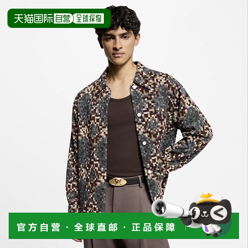 1h可退 欧洲直邮LV路易威登 男士棕色皮革腰带新款时尚高级感皮带