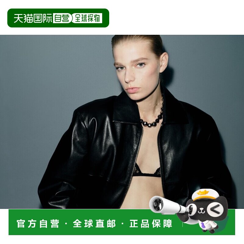 自营欧洲直邮Mango芒果 女士黑色几何球体项链