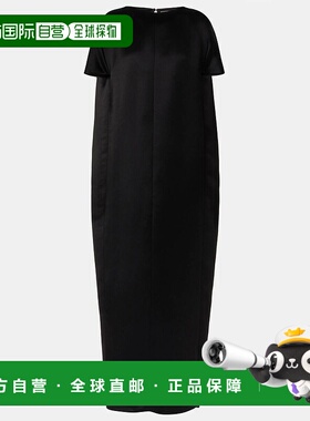 1h可退 香港直邮KHAITE 女士 Webster 缎面长款连衣裙 black黑色