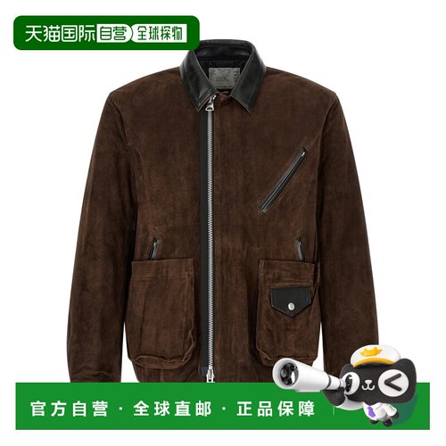 香港直邮SACAI 男士夹克 2604052M601 AW2026 棕色 Suede blouson
