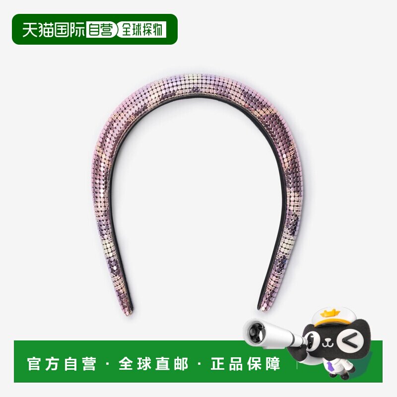 自营欧洲直邮Burberry博柏利 女士晨曦粉黄铜格纹图案发箍