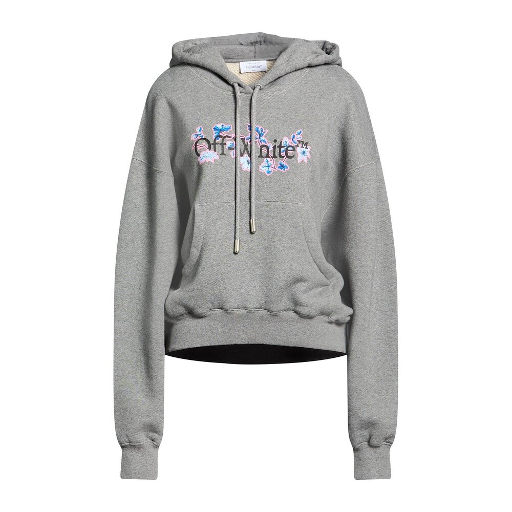 香港直邮off-white 女士 连帽运动衫 grey灰色 舒适时尚卫衣