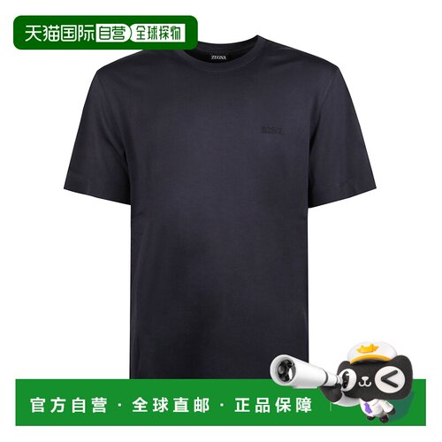 1h可退 香港直邮Z ZEGNA 男士T恤 UH360A3H765B09 SS2026 黑色