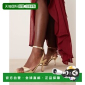 设计高跟金色凉鞋 香港直邮ASOS barely there 女士 Hollow