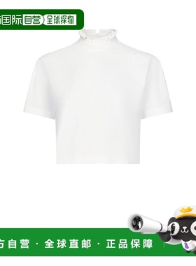 1h可退 香港直邮alaia 女士 短款T恤 AA9I0009J010B white白色 舒