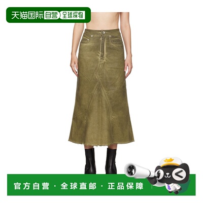 香港直邮Rick Owens Drkshdw Godet 牛仔半身裙长裙 DS02D2345DCF